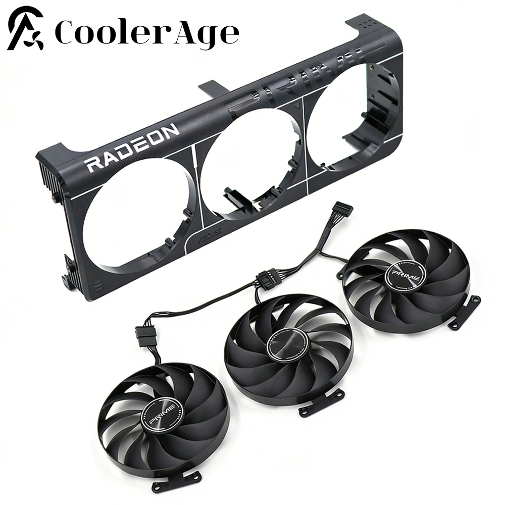 Rx 9070 Xt - RX9070EVO RX9070 RX9070XT การ์ดวิดีโอพัดลมสำหรับ ASUS PRIME