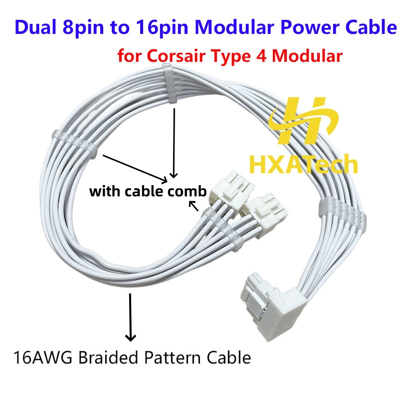สายไฟคุณภาพสูงแบบถัก 16AWG แบบ - Dual 8Pin To 16Pin 12Vhpwr Cable บทวิจารณ์และราคา