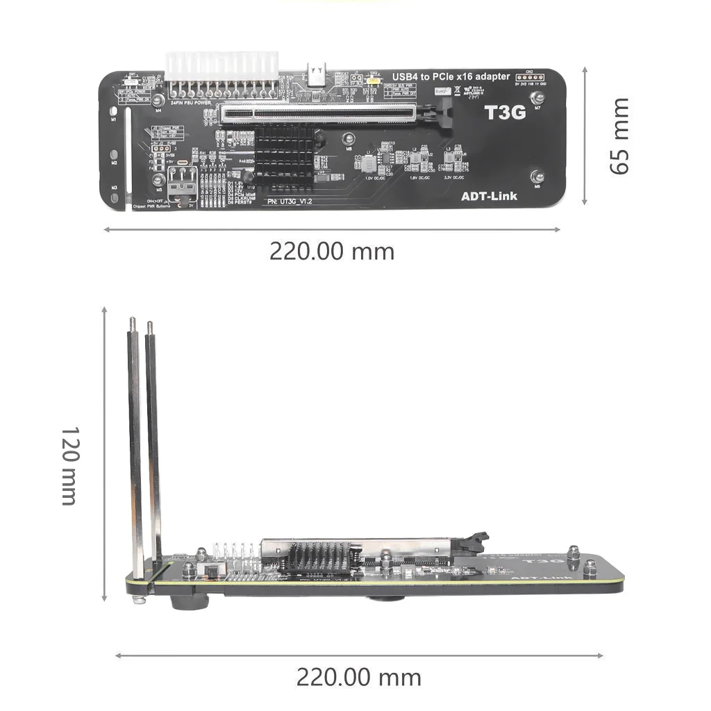 ADT UT3G สำหรับ NUC ITX STX โน - Gpu External Dock Egpu Thunderbolt 4 บทวิจารณ์และราคา