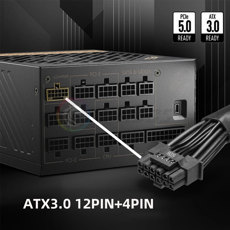 12V HPWR ATX3.0 PCI-E 5.0 Powe - Dual 8Pin To 16Pin 12Vhpwr Cable บทวิจารณ์และราคา