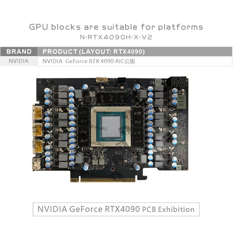 บล็อก GPU Bykski สำหรับการ์ดจอ - Rtx 4090 Water Block บทวิจารณ์และราคา